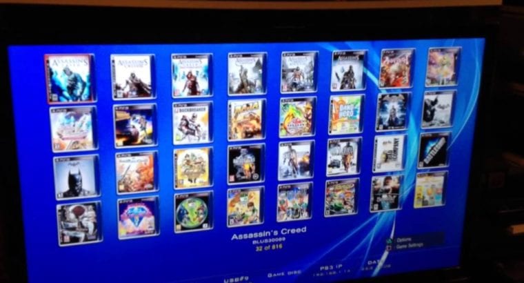 Modified PS3 with 1TB HDD Full of Games