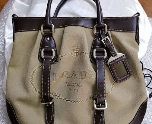 PRADA JACQUARD CORDA+MORO BAG