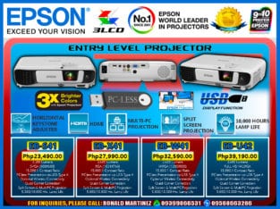 EPSON PROJECTOR EB-S41 3300 LUMENS LCD PROJECTOR