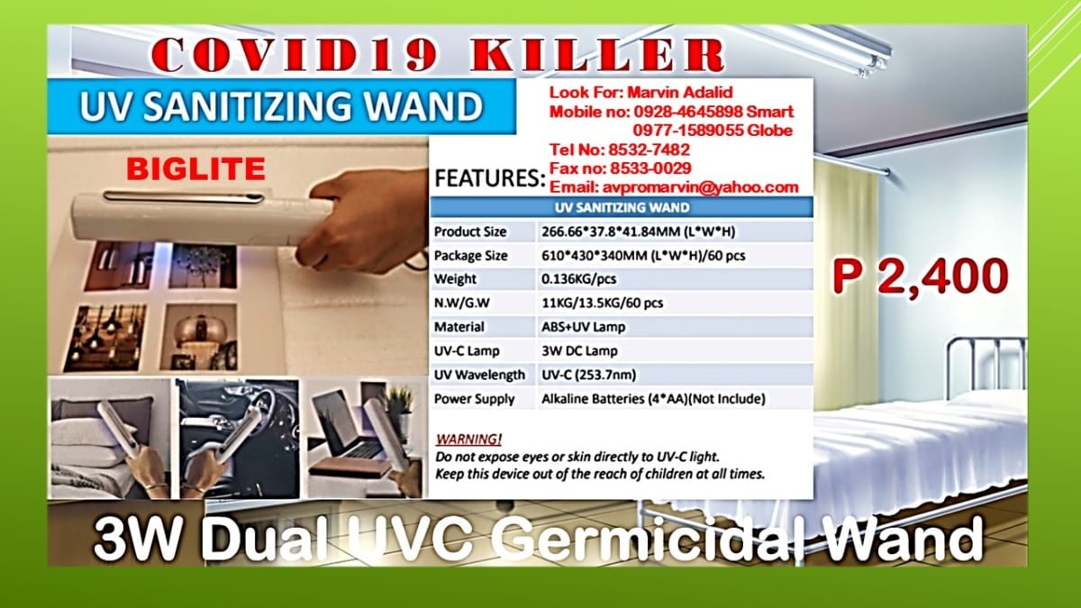 UV DISINFECTION and Germicidal LAMP BIGLITE