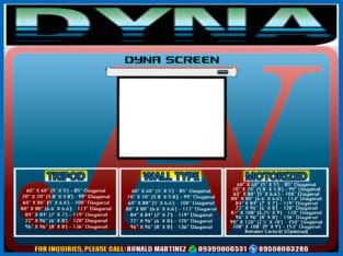 WALL SCREEN, PROJECTOR SCREEN, MANUAL PULL-DOWN SC