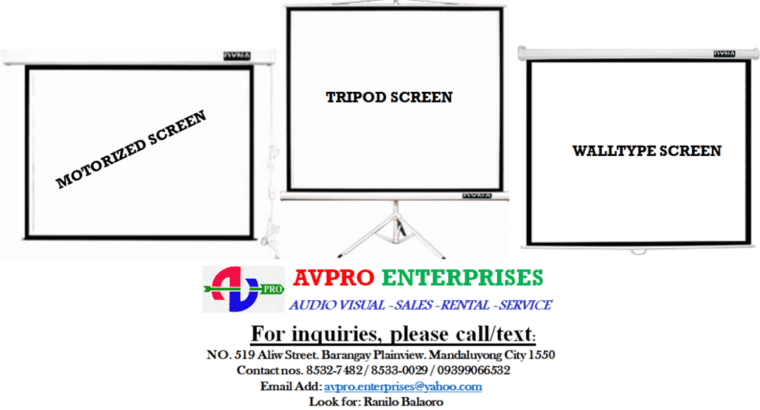 Dyna Motorized Projector ScreenTripodManual Wall P