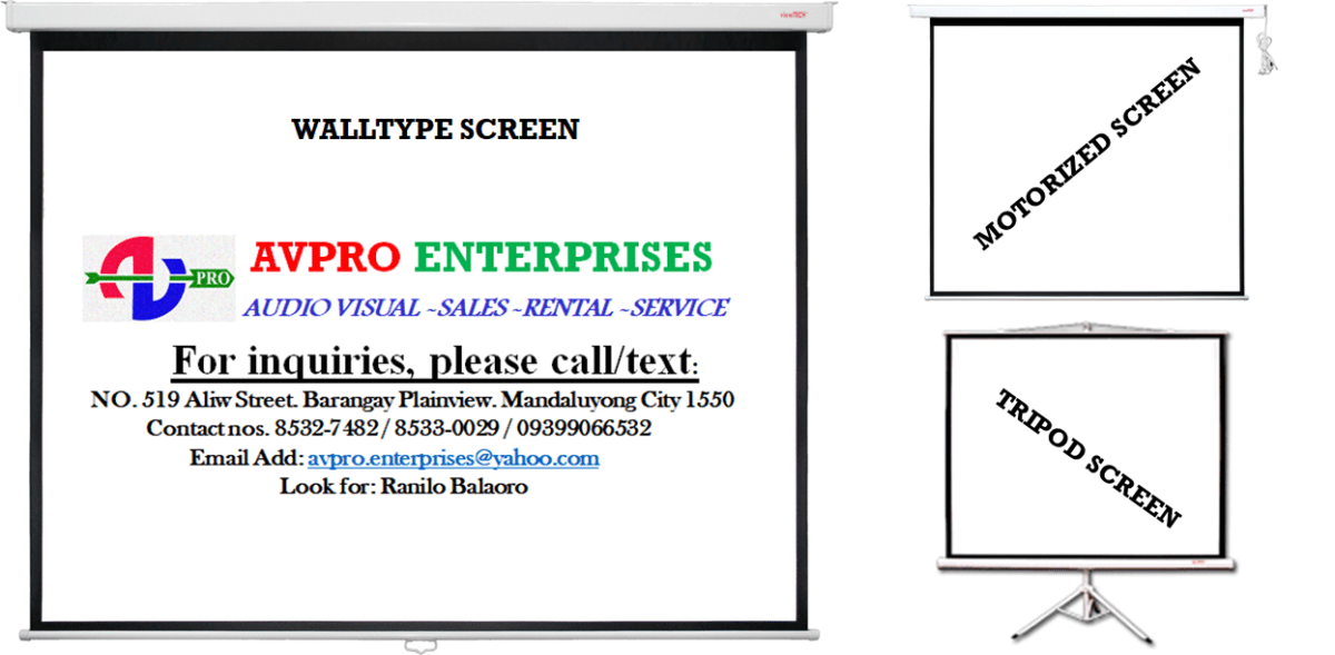 VIEWTECH PROJECTOR SCREEN