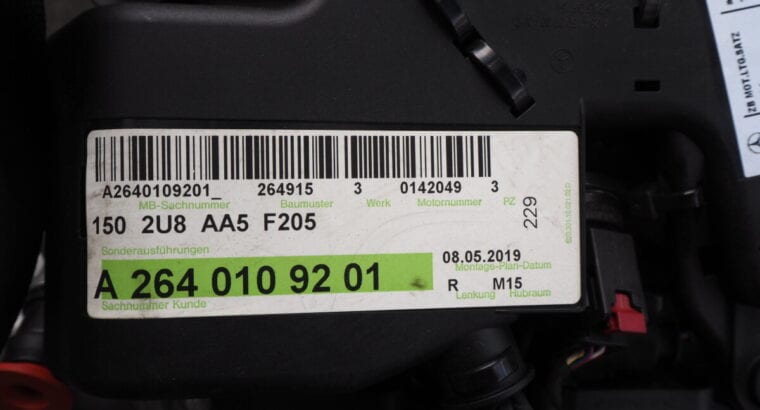 MERCEDES BENZ W205 1.5L 2018 M264915 ENGINE