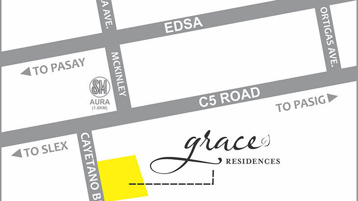 Grace Residence 1 BR w/ balcony for sale near BGC